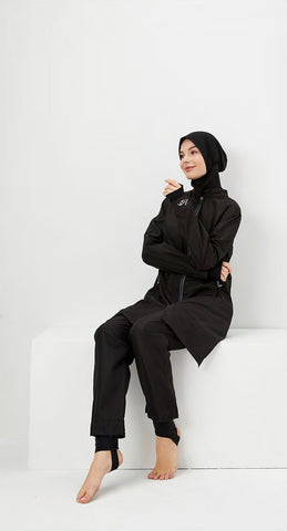 Adabkini Goksu Muslim 5-piece Long Swimsuit Islamic Full Cover Modest Swimwear Burkini Bathing Suit Beachwear