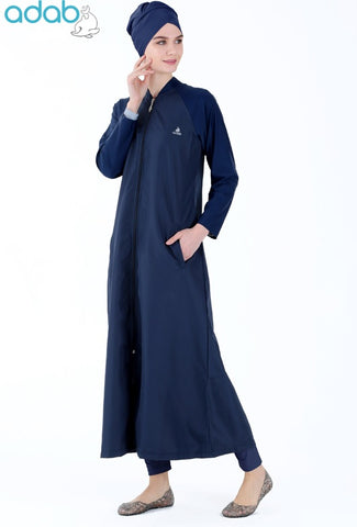 AdabKini Acelya, Muslim Women's Long Swim Cover ups, Islamic Full Cover Modest Swimwear Beachwear Bathing suit Active