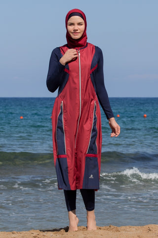 Adabkini Mira Muslim 5-piece Long Swimsuit Islamic Full Cover Modest Swimwear Burkini Bathing Suit Beachwear