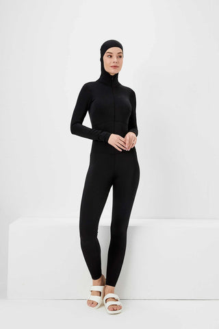Tulum One-Piece Pool SwimWear, Covered Swimsuit, for Pool, Jacuzzi, Beach, Gymnastics, Boating Sun protection, Jumpsuit, Romper, Scuba Snorkeling