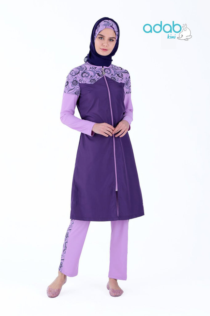 Adabkini Cicek burkini swimsuit full cover modest swimwear bathing sui –  AdabKini