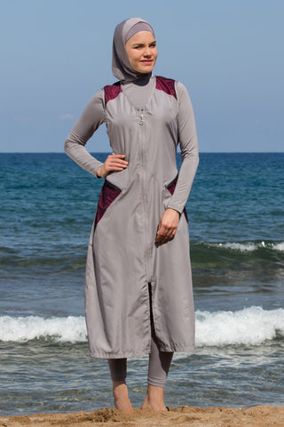 Adabkini Sila, our longest 5pc burkini, bathing suit, modest swimsuit