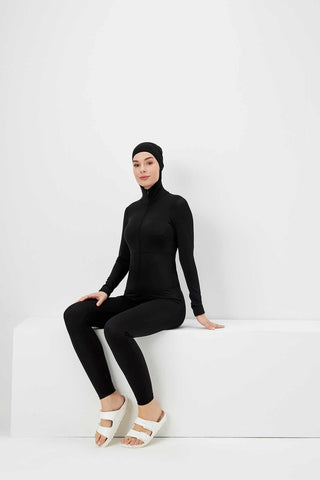 Tulum One-Piece Pool SwimWear, Covered Swimsuit, for Pool, Jacuzzi, Beach, Gymnastics, Boating Sun protection, Jumpsuit, Romper, Scuba Snorkeling
