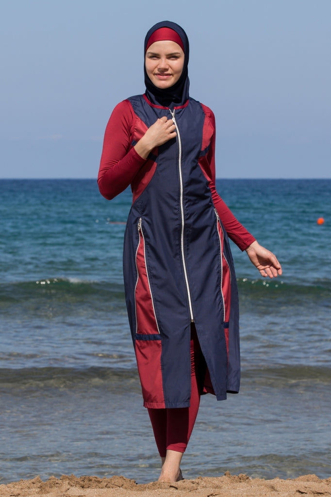 Adabkini Mira Muslim 5-piece Long Swimsuit Islamic Full Cover Modest S ...
